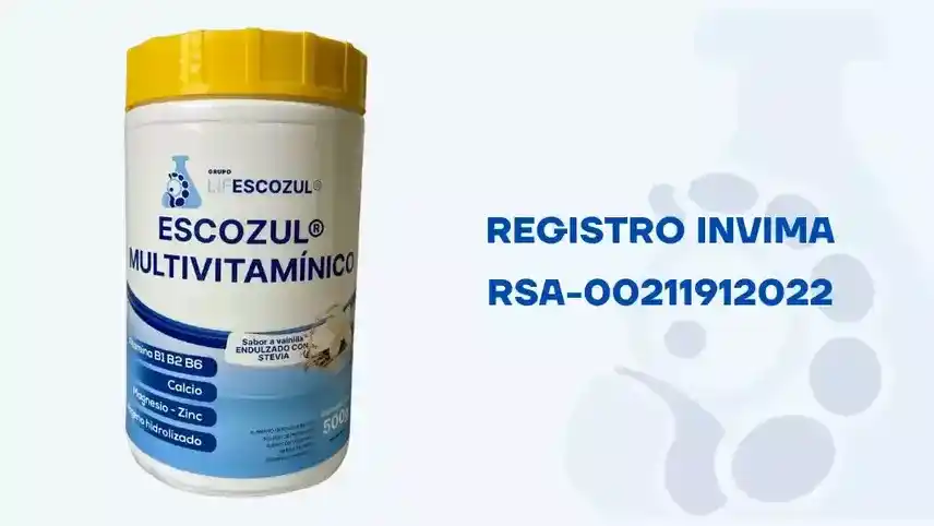 Registro Sanitario de ESCOZUL® MULTIVITAMÍNICO en Colombia